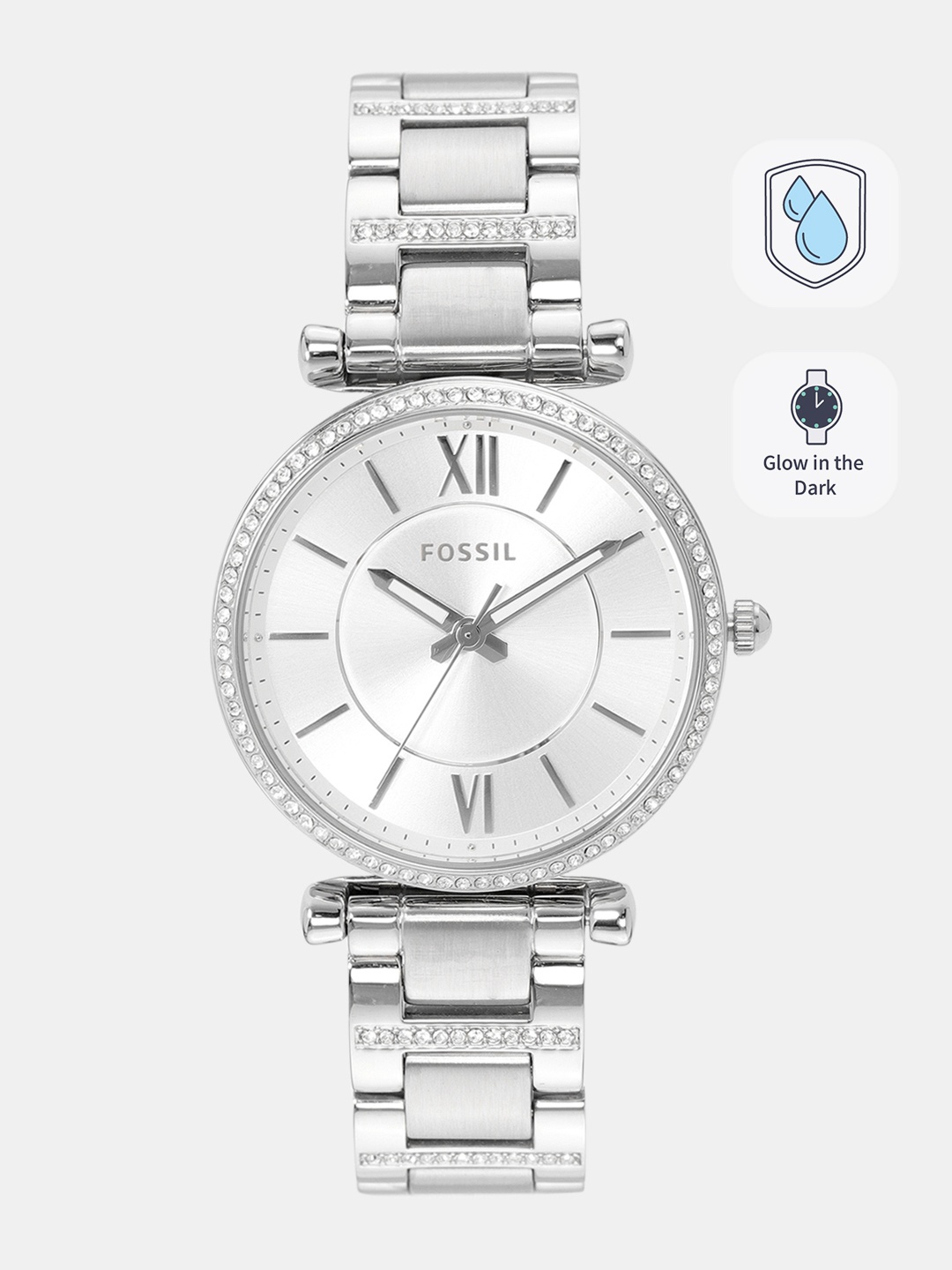 

Fossil Women Silver-Toned Analogue Watch ES4341I