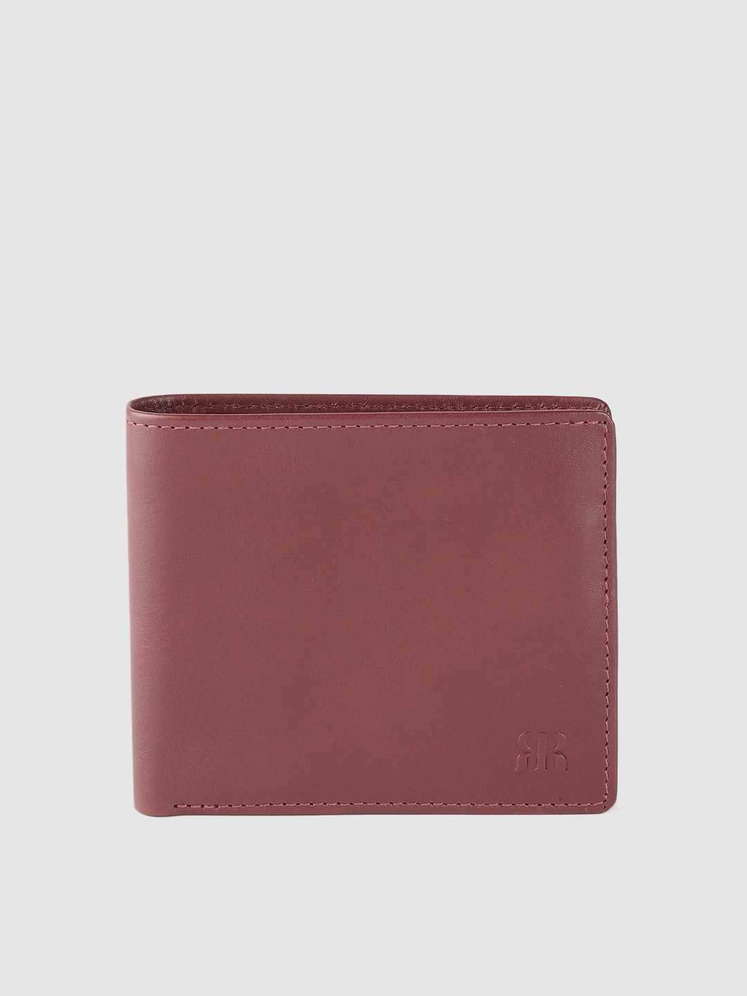 

Raymond Men Maroon Solid Leather Two Fold Wallet