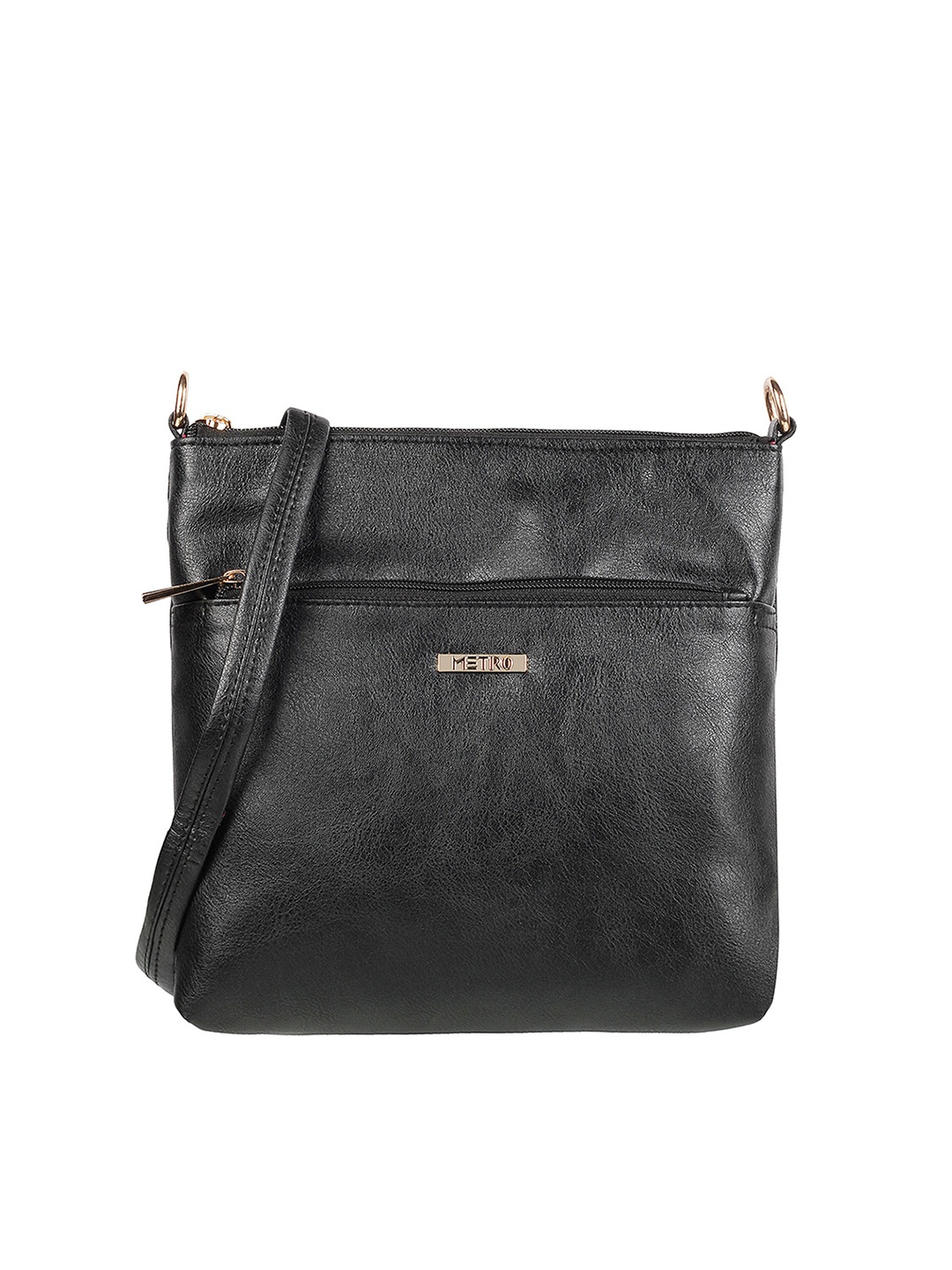 

Metro Black Solid Sling Bag