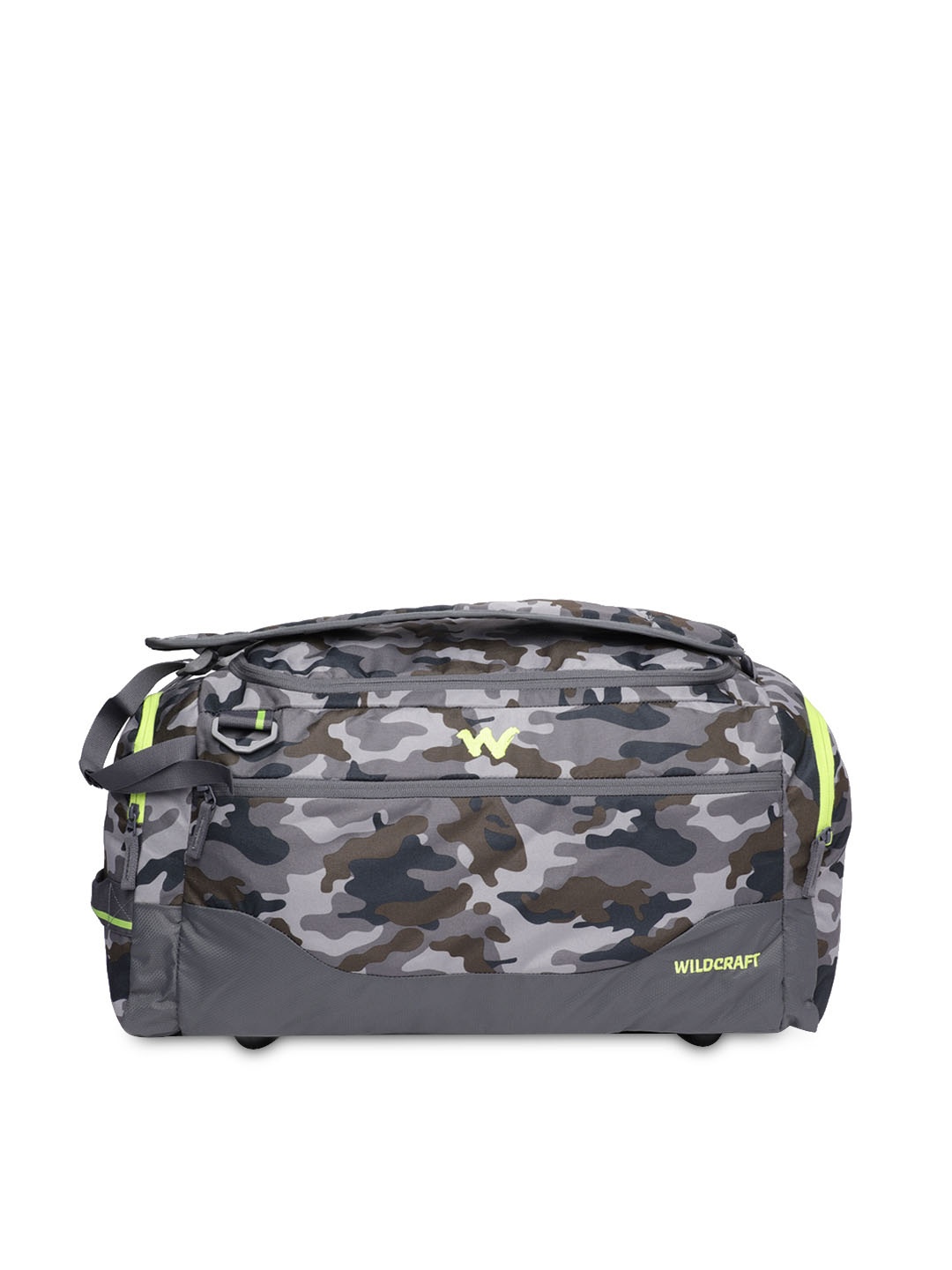 

Wildcraft Unisex Grey & Black Venturer Camouflage Printed Trolley Duffel Bag