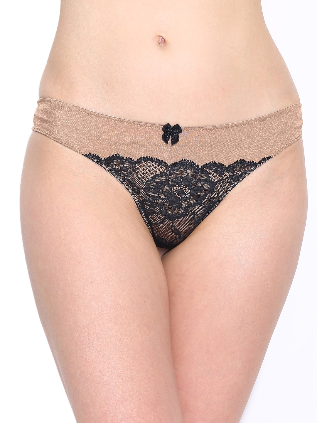 

Amante Women Beige Lace Thongs PCPL02