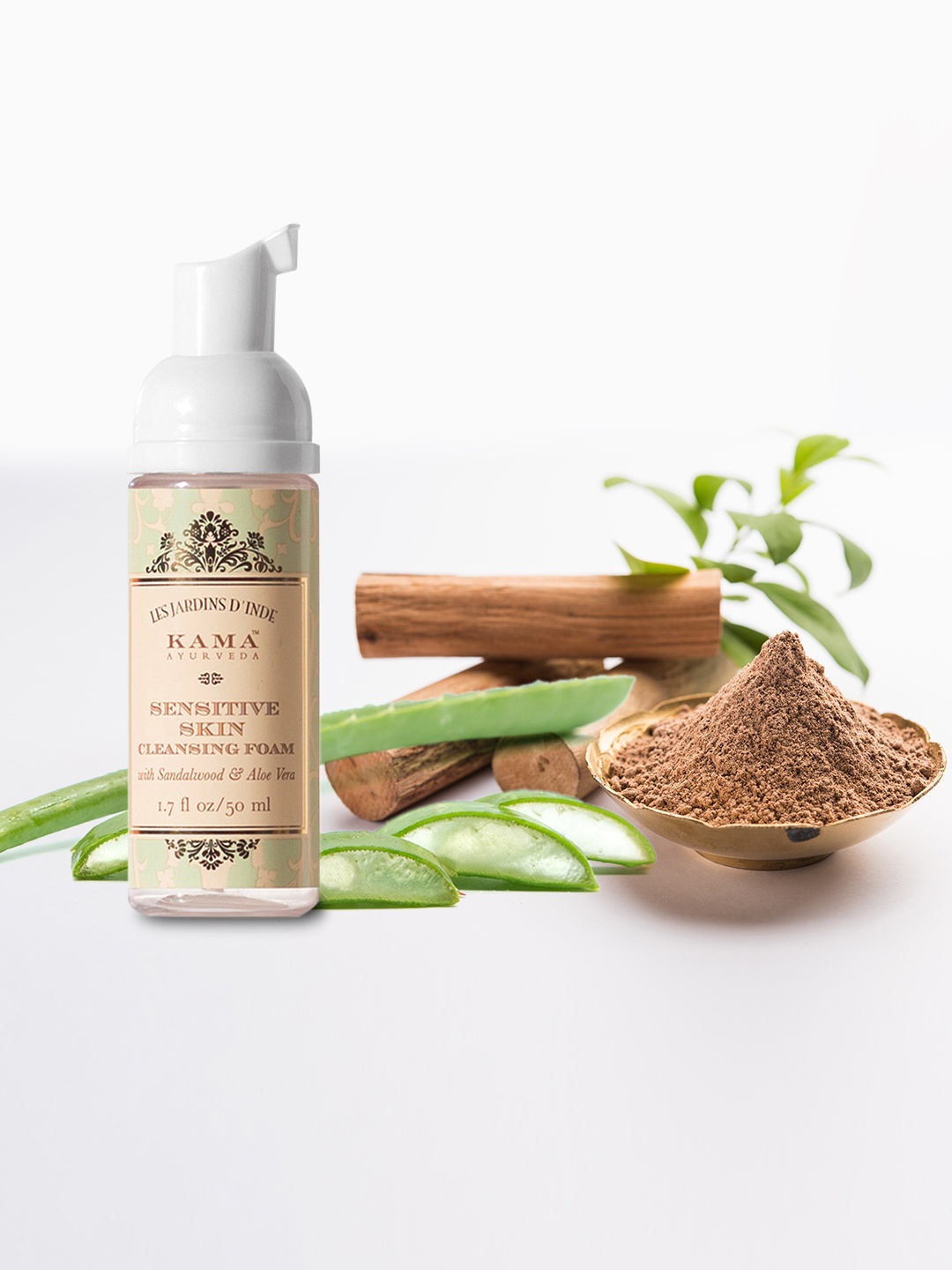 

KAMA AYURVEDA Sensitive Skin Cleansing Foam with Sandalwood & Aloe Vera 50 ml, Beige