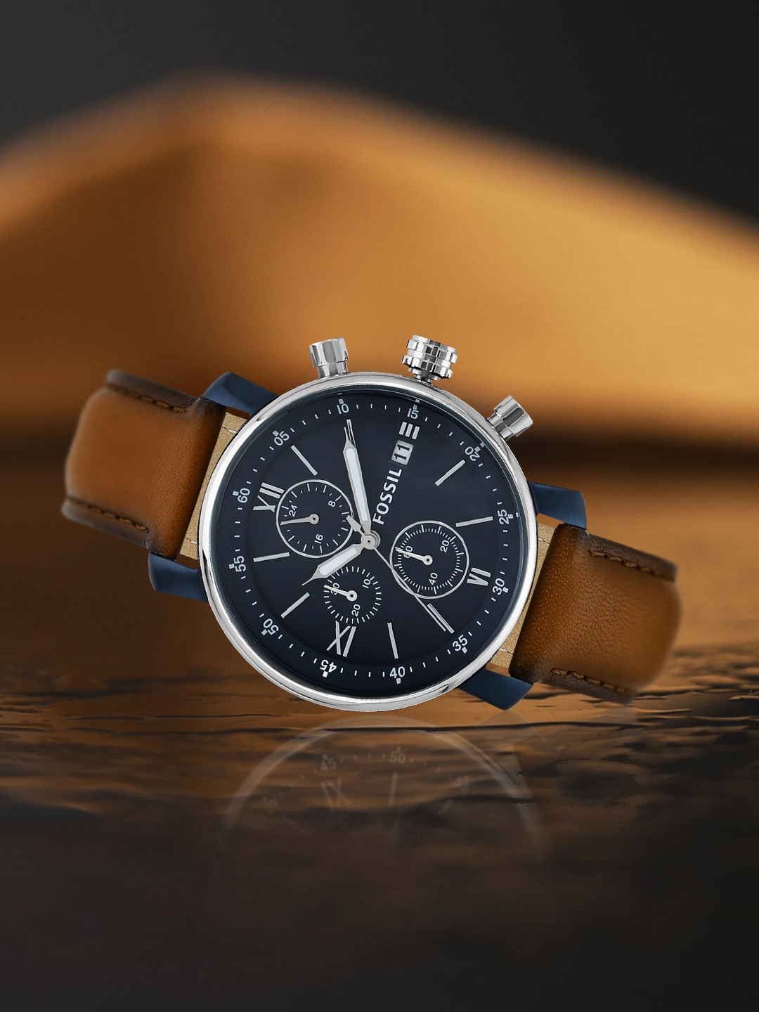 

BQ2163 Brown/Blue Chronograph Watch