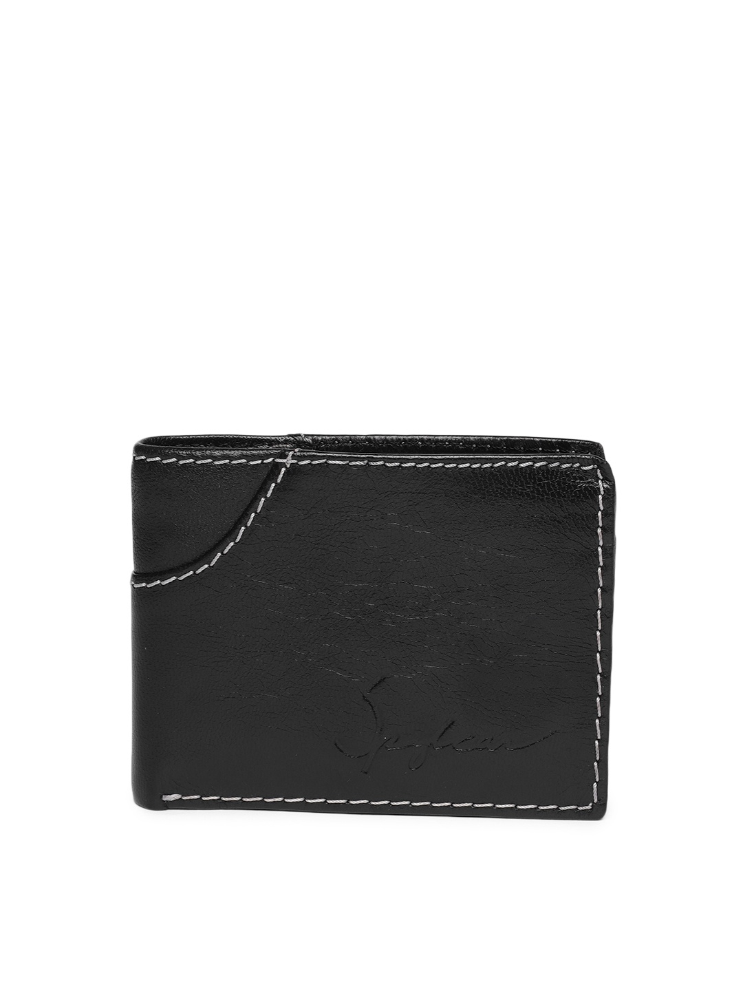 

SPYKAR Men Black Solid Two Fold Wallet