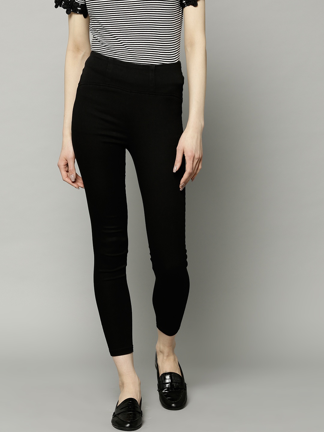 

Marks & Spencer Women Black Solid High-Rise Jeggings