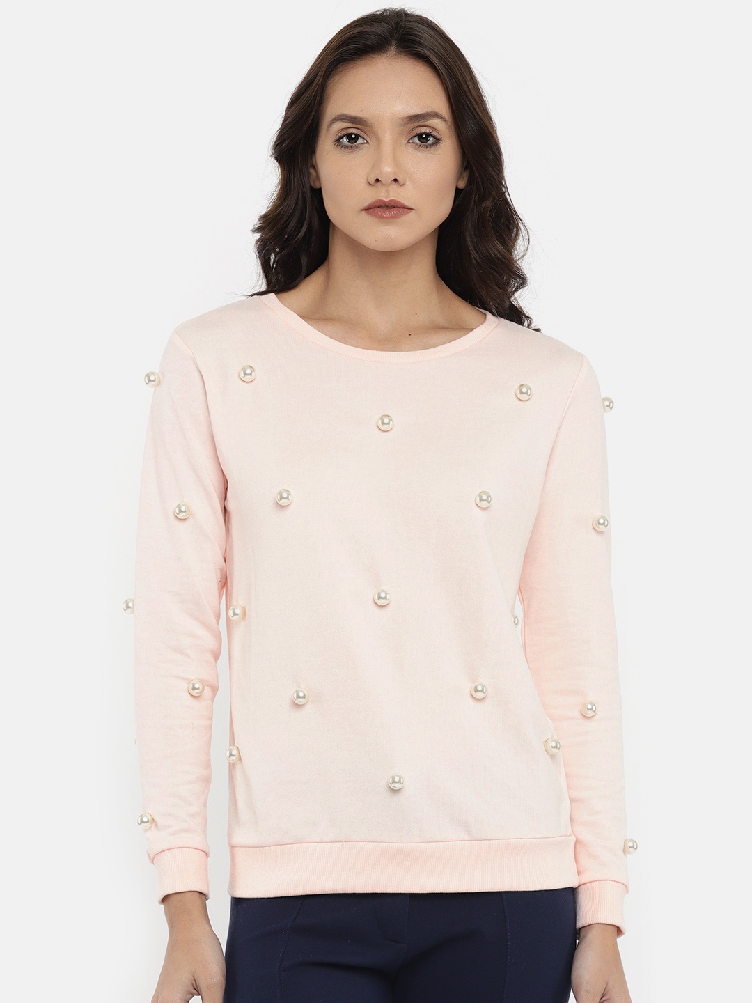 

EVAH LONDON Women Pink Embellished Top