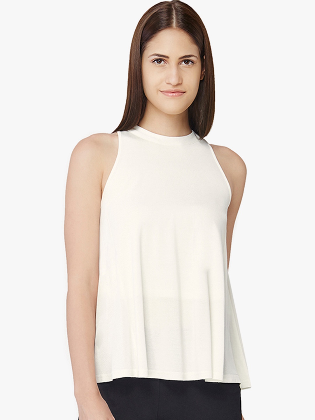 

AND Women Off-White Solid Top