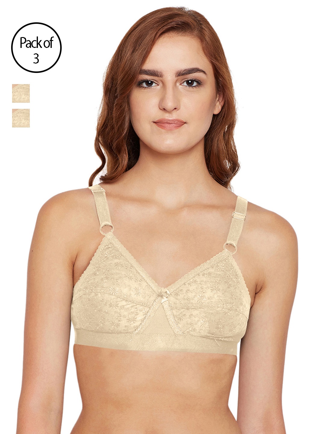 

Bodycare Women Pack of 3 Beige Everyday Bra 5586S