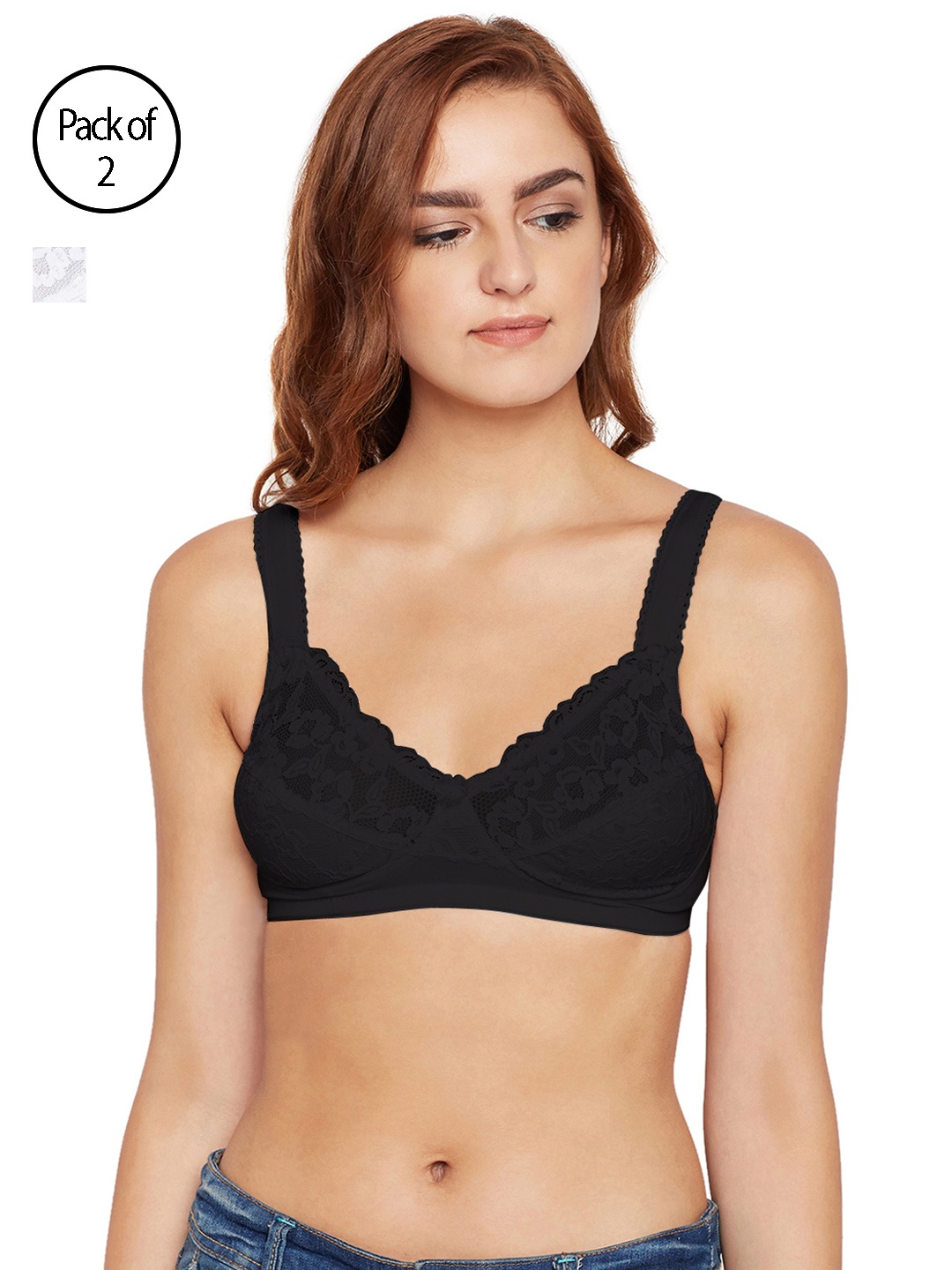 

Bodycare Women Pack of 2 Everyday Bras E5590BW, Black