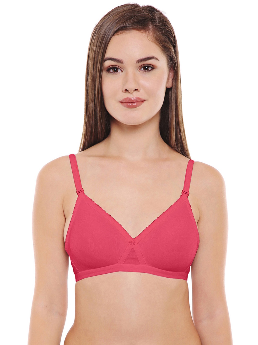 

Bodycare Women Pack of 3 Coral-Coloured Solid T-shirt Bra 5551CO