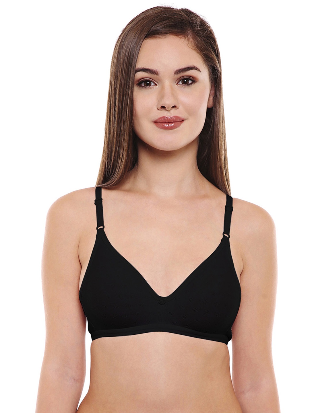 

Bodycare Women Pack of 3 Black Solid T-shirt Bra 5555B