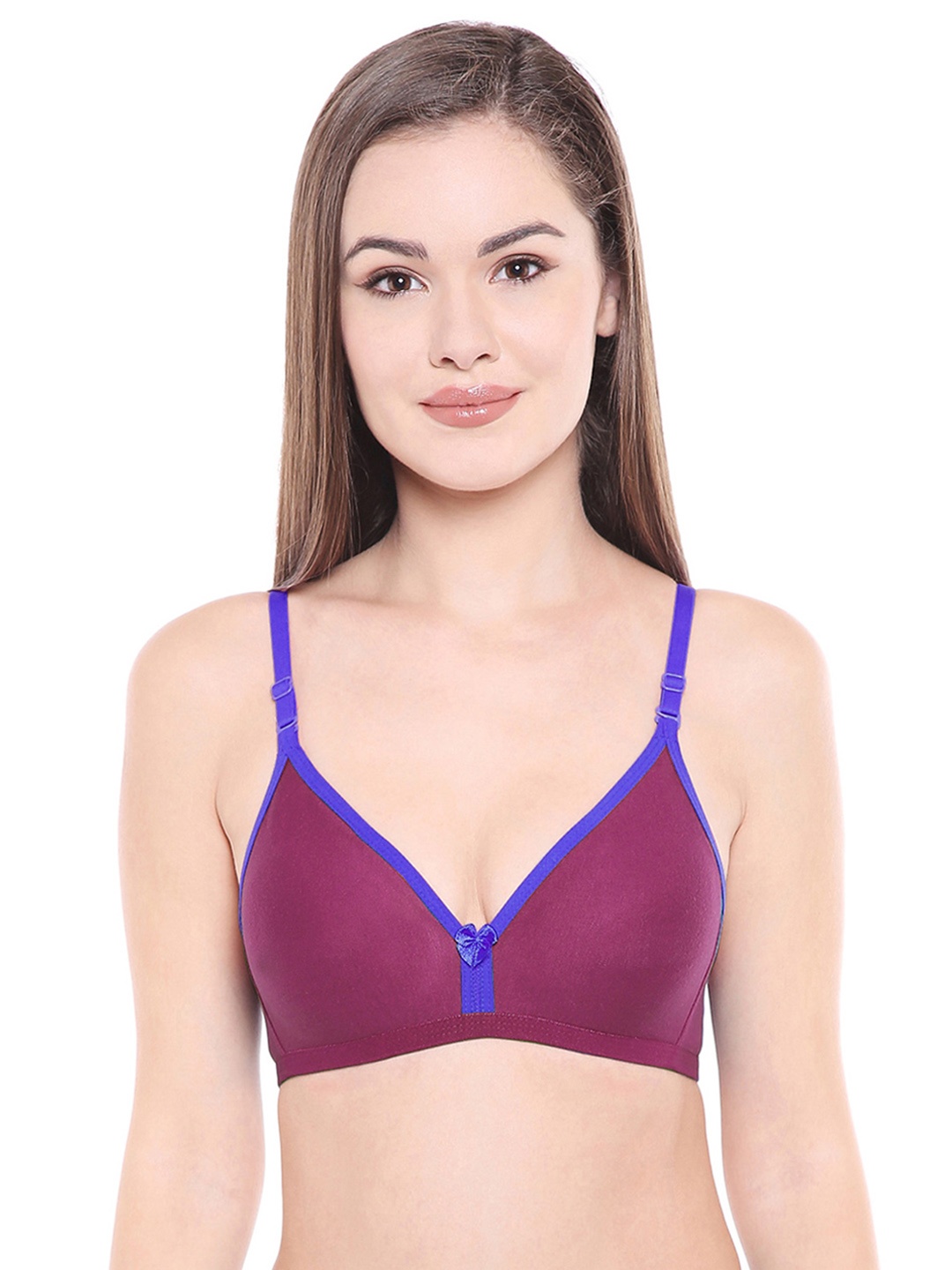 

Bodycare Women Pack of 3 Purple Solid T-shirt Bra 6508RANI