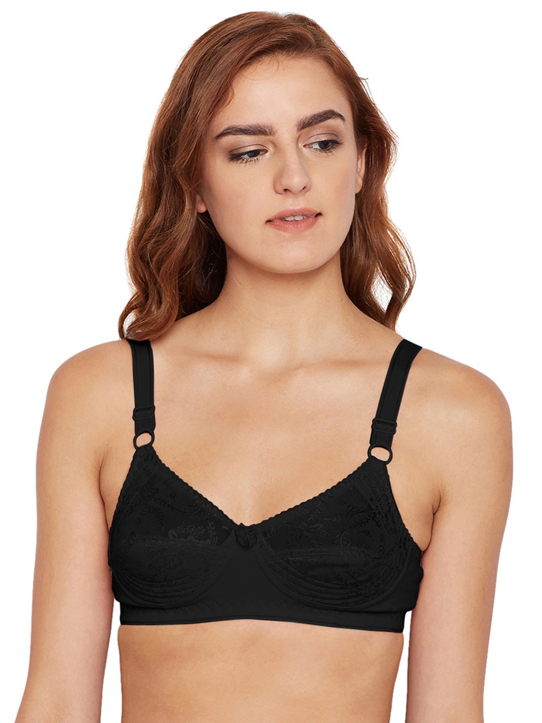 

Bodycare Women Pack of 3 Black Self Design Everyday Bra 5583B