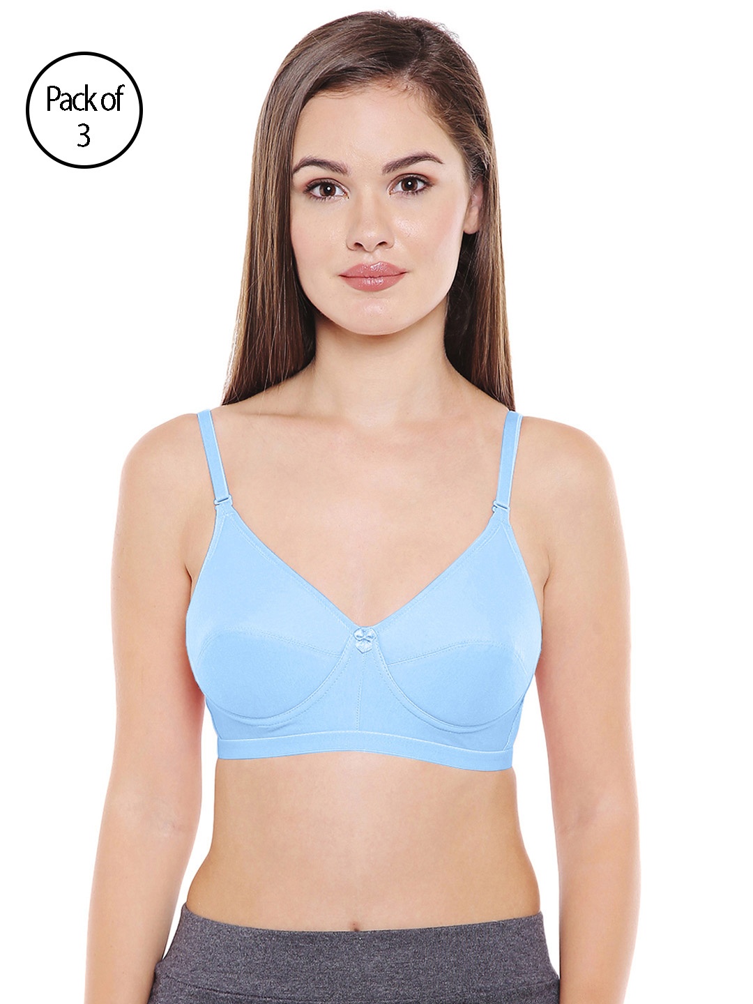 

Bodycare Women Pack of 2 Turquoise Blue T-shirt Bras 1574SK