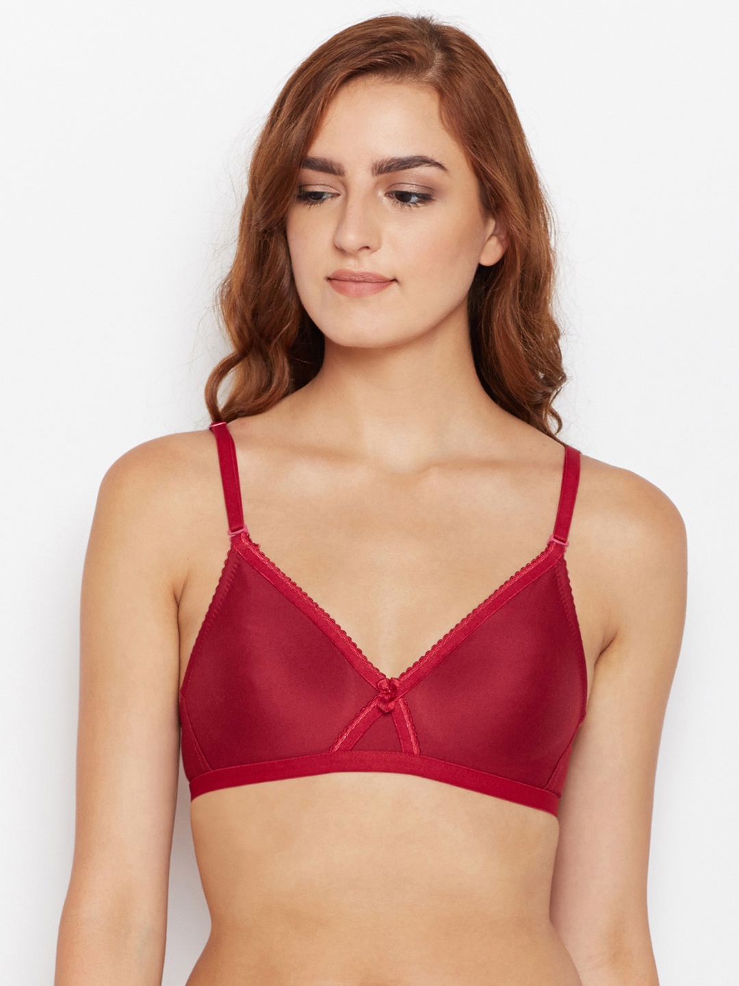 

Bodycare Women Pack of 3 Maroon Solid T-shirt Bra 5551MH