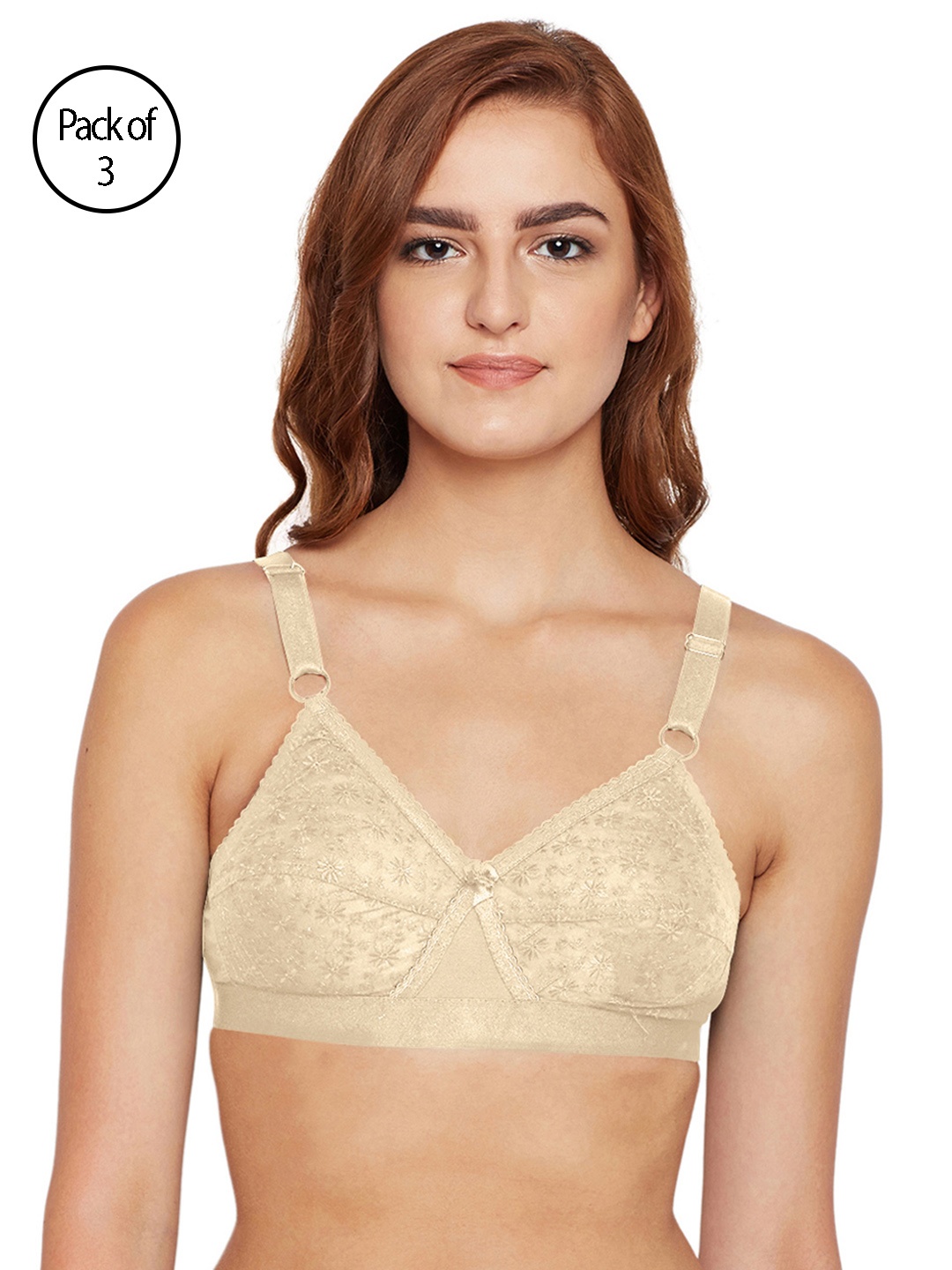 

Bodycare Women Pack of 3 Beige Everyday Bra 5586S