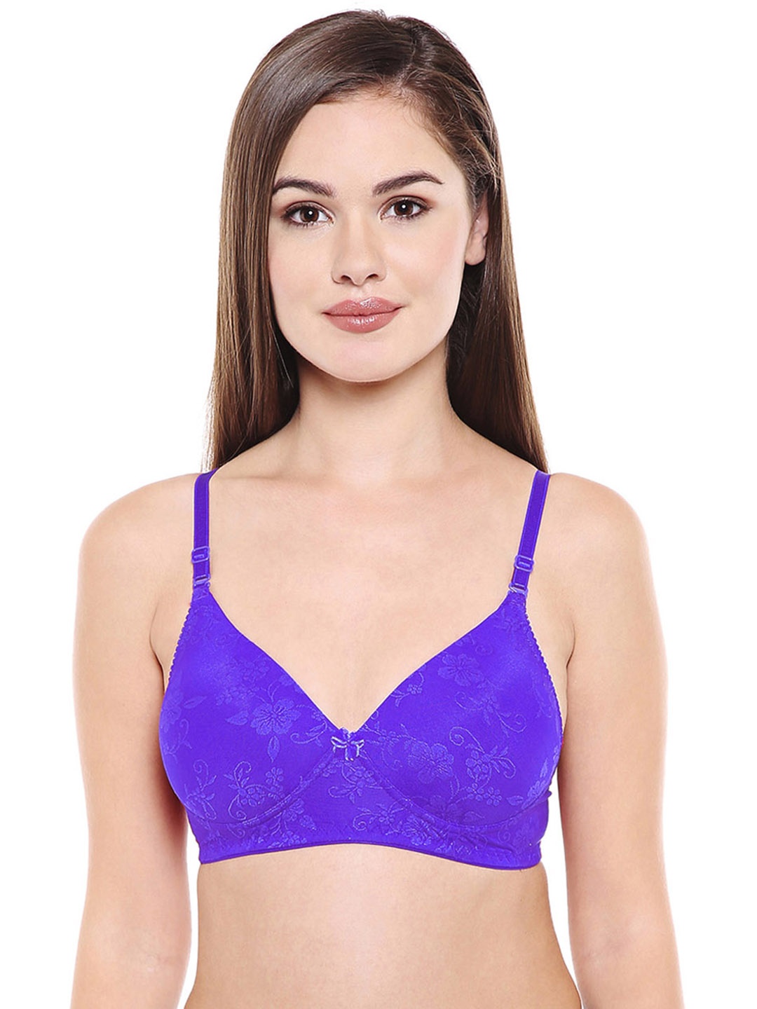 

Bodycare Women Purple Self Design T-shirt Bra 6565DPU