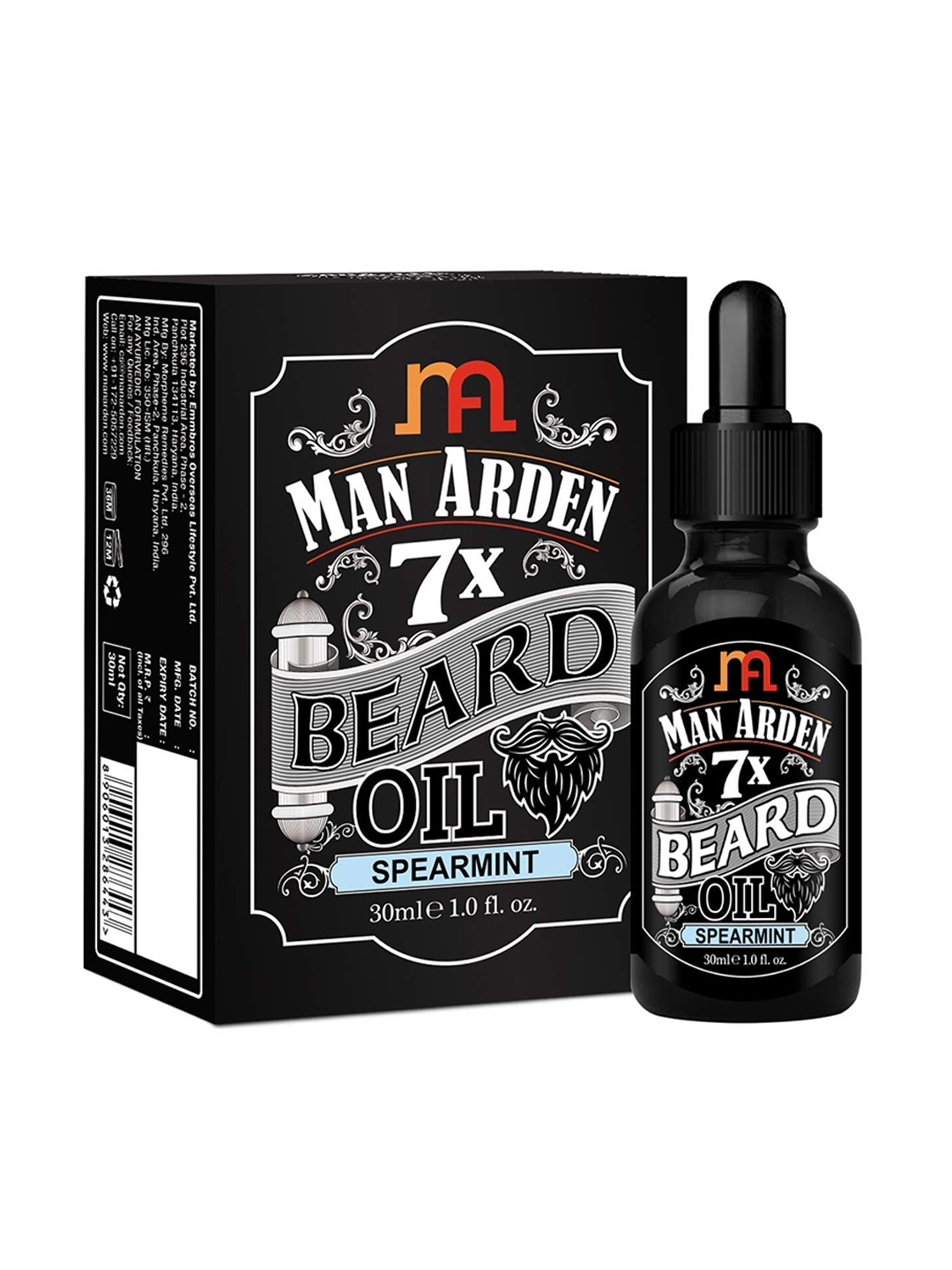 

Man Arden 7X Spearmint Beard Oil 30ml, Nude