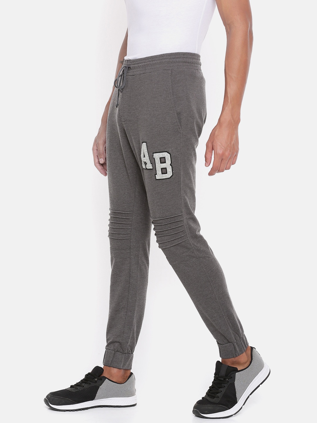 

CAMLA Men Charcoal Grey Printed Joggers
