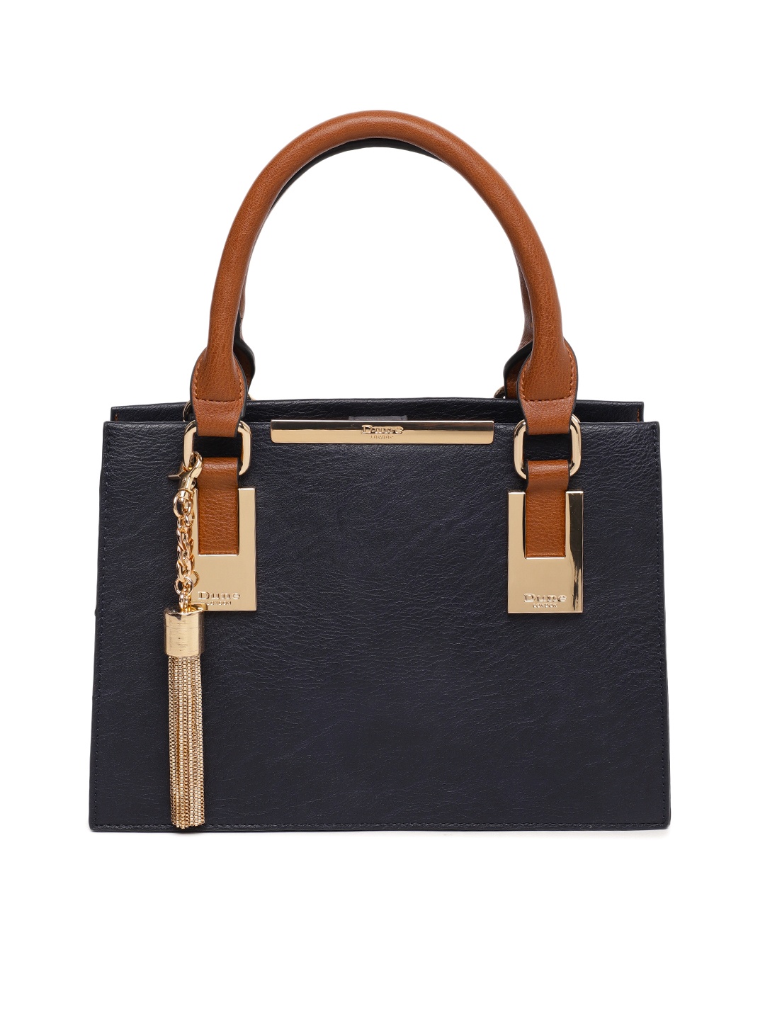 

Dune London Navy Blue Solid Handheld Bag