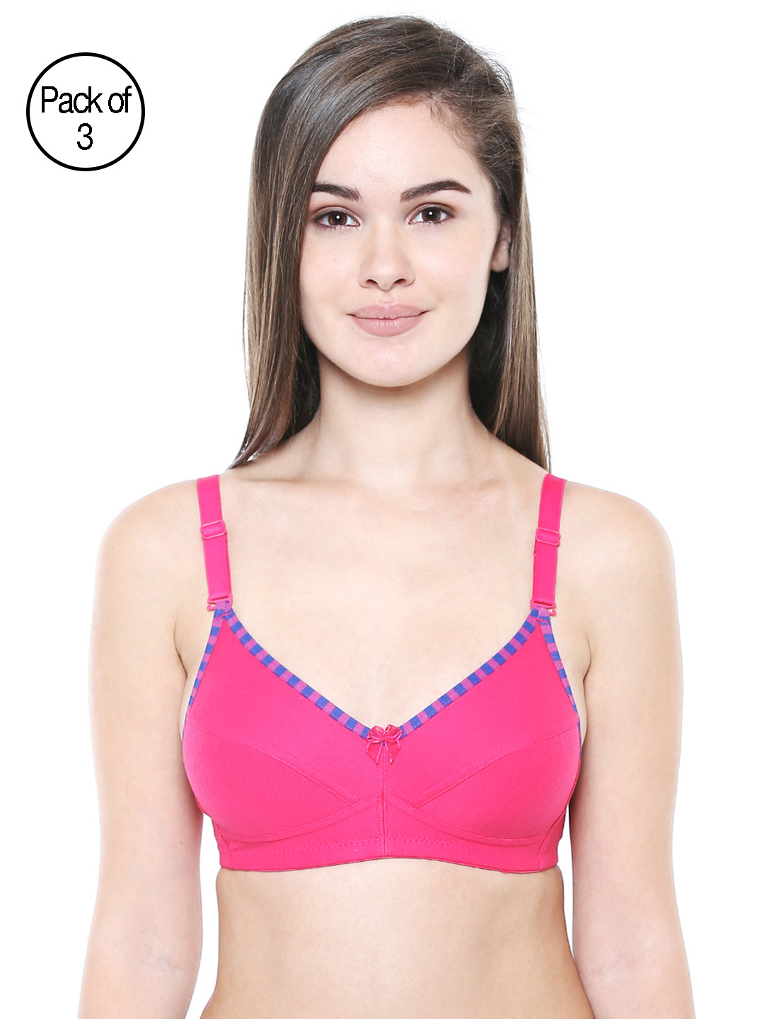 

Bodycare Women Pack of 3 Everyday Bras 5546RANI, Pink
