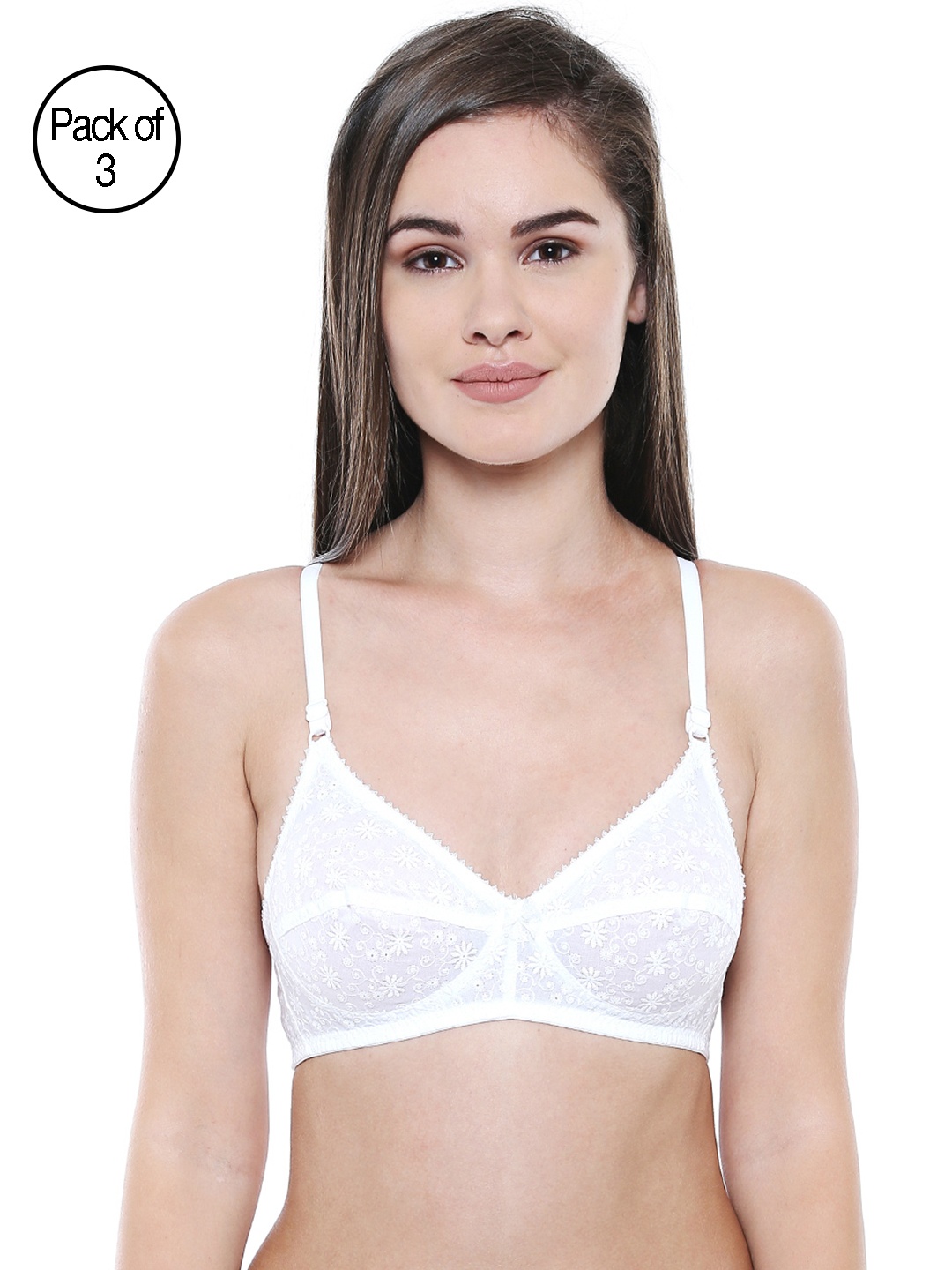 

Bodycare Women Pack of 3 Everyday Bras 5509W, White