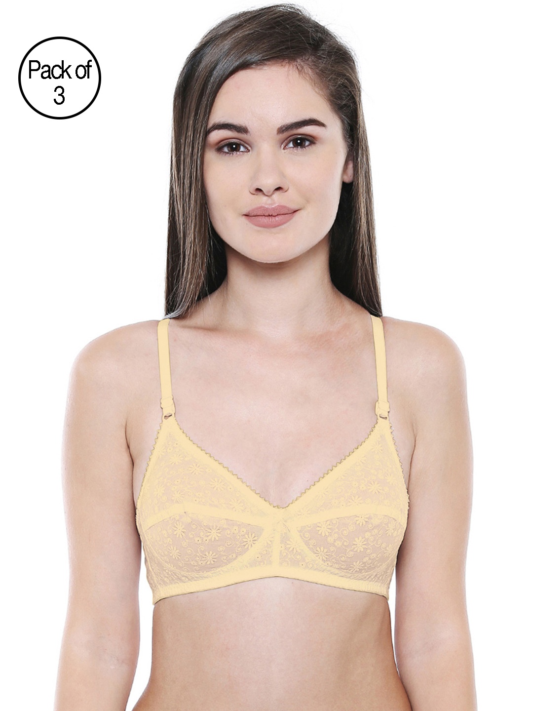 

Bodycare Women Pack of 3 Everyday Bras 5509S, Beige