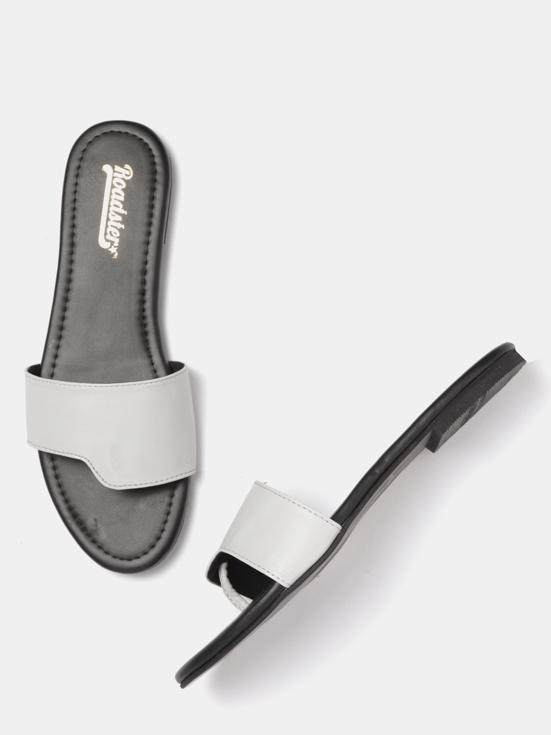 

Roadster Women Grey Solid Open Toe Flats
