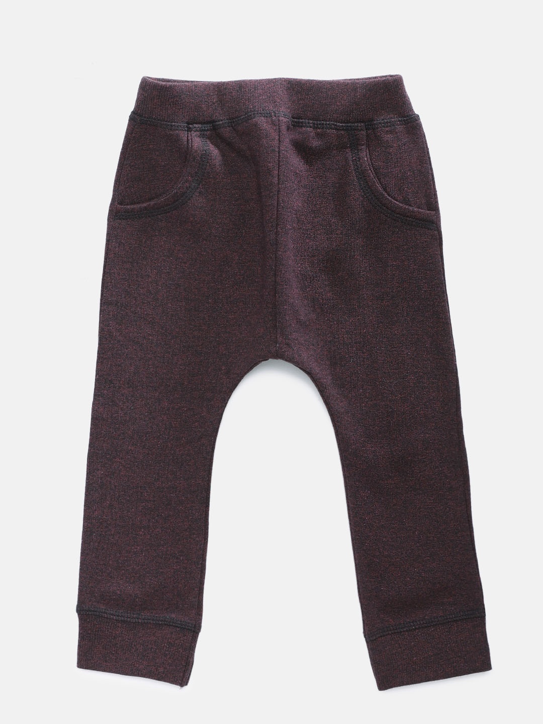 

Tonyboy Boys Maroon Slim Fit Solid Joggers