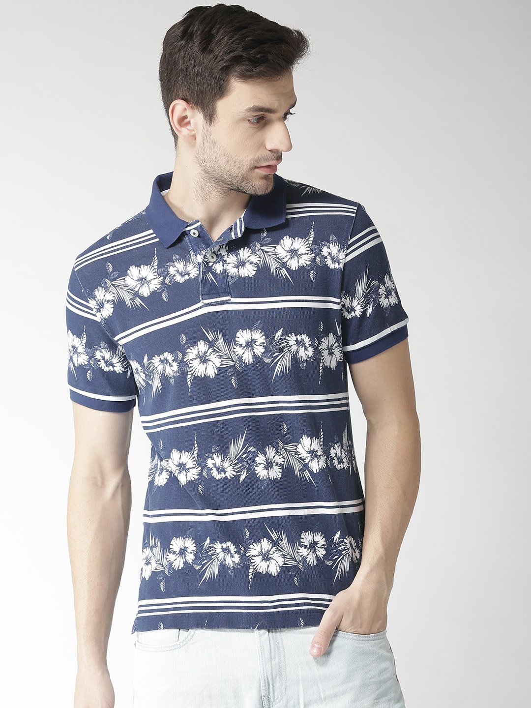 

Aeropostale Men Navy Blue Printed T-shirt