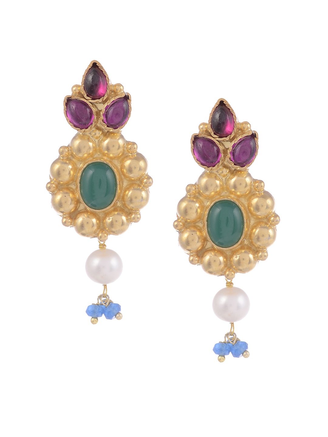 

Silvermerc Designs Gold-Plated Sterling Silver Handcrafted Classic Drop Earrings