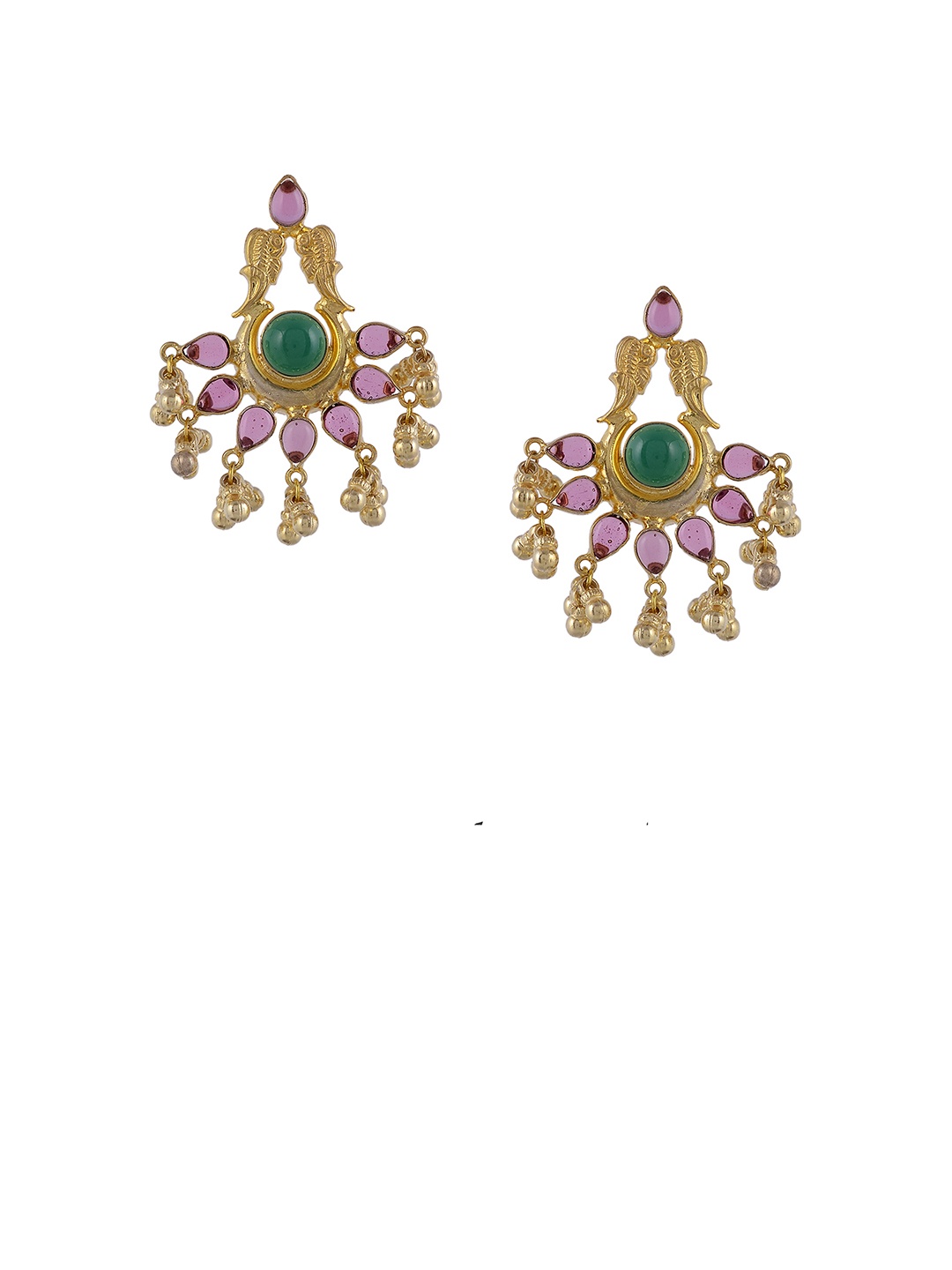 

Silvermerc Designs Gold-Toned Circular Chandbalis
