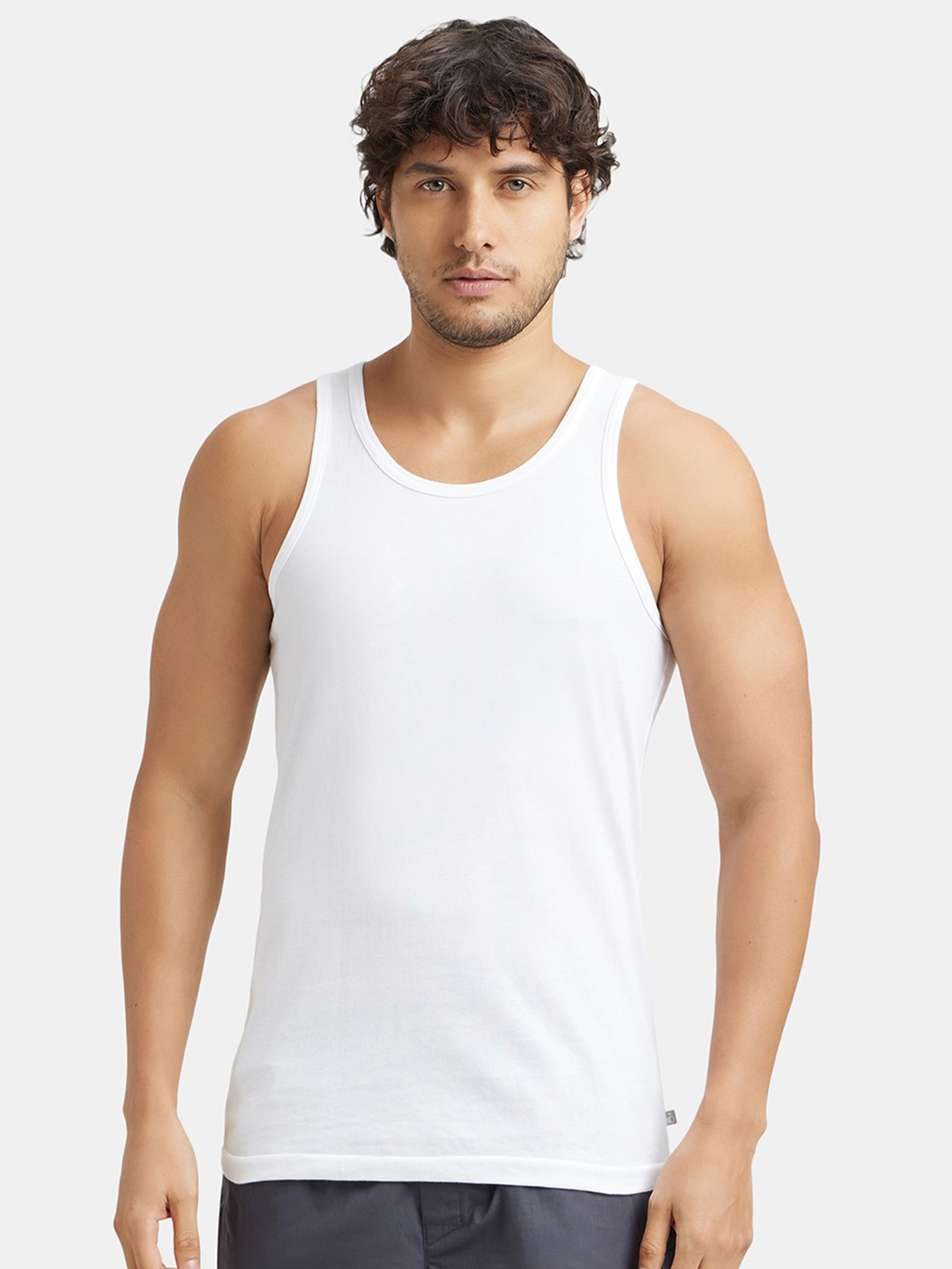 

Jockey Combed Cotton Round Neck Sleeveless Vest-8820, White