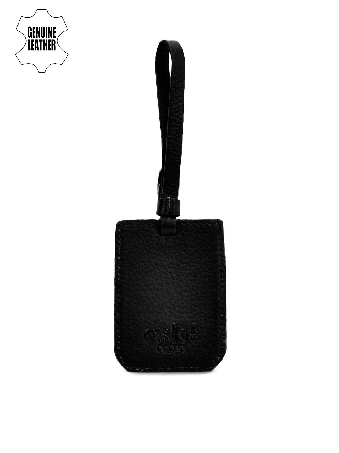 

Eske Black Leather Luggage Tag