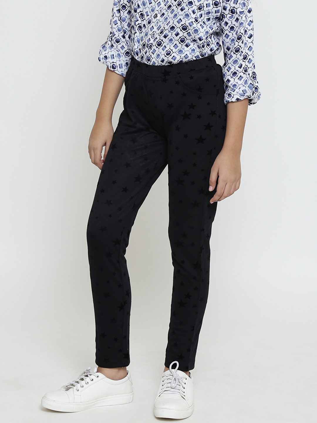 

Natilene Girls Black Regular Fit Mid-Rise Clean Look Jeans