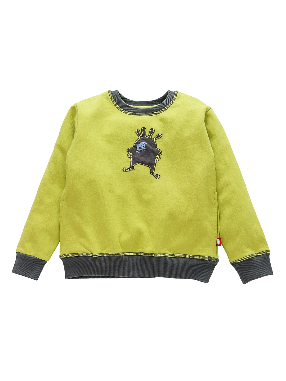 

Nino Bambino Boys Organic Cotton Green Self Design Sweatshirt