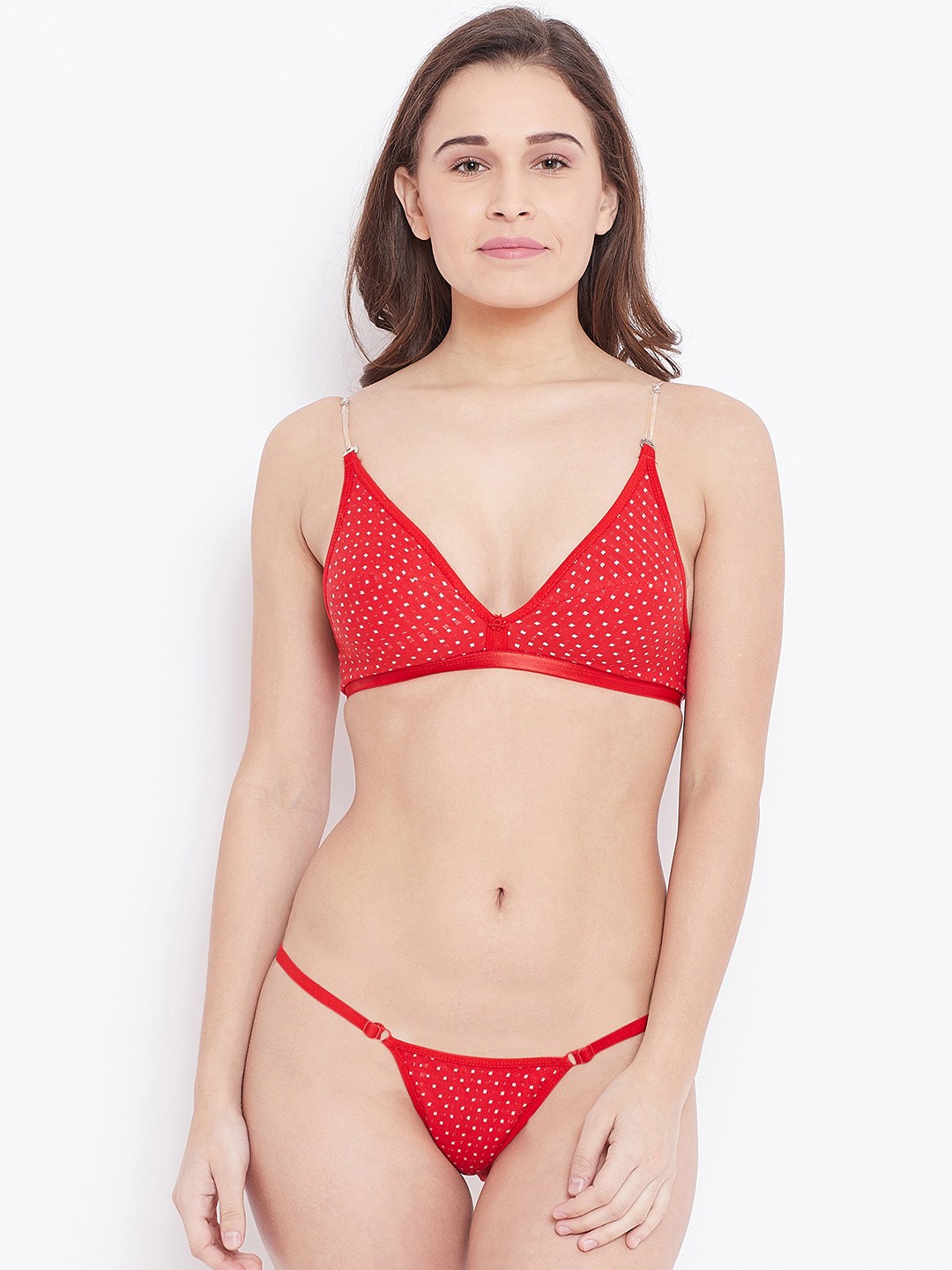 

N-Gal Red Printed Lingerie Set NTDLS02