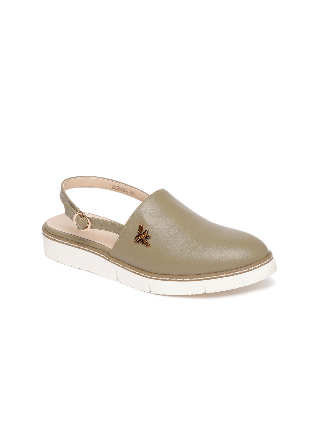 

Allen Solly Women Olive Green Solid Mules