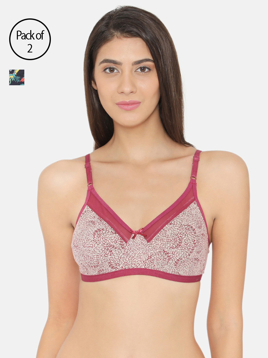 

Clovia Pack Of 2 Bra, Maroon