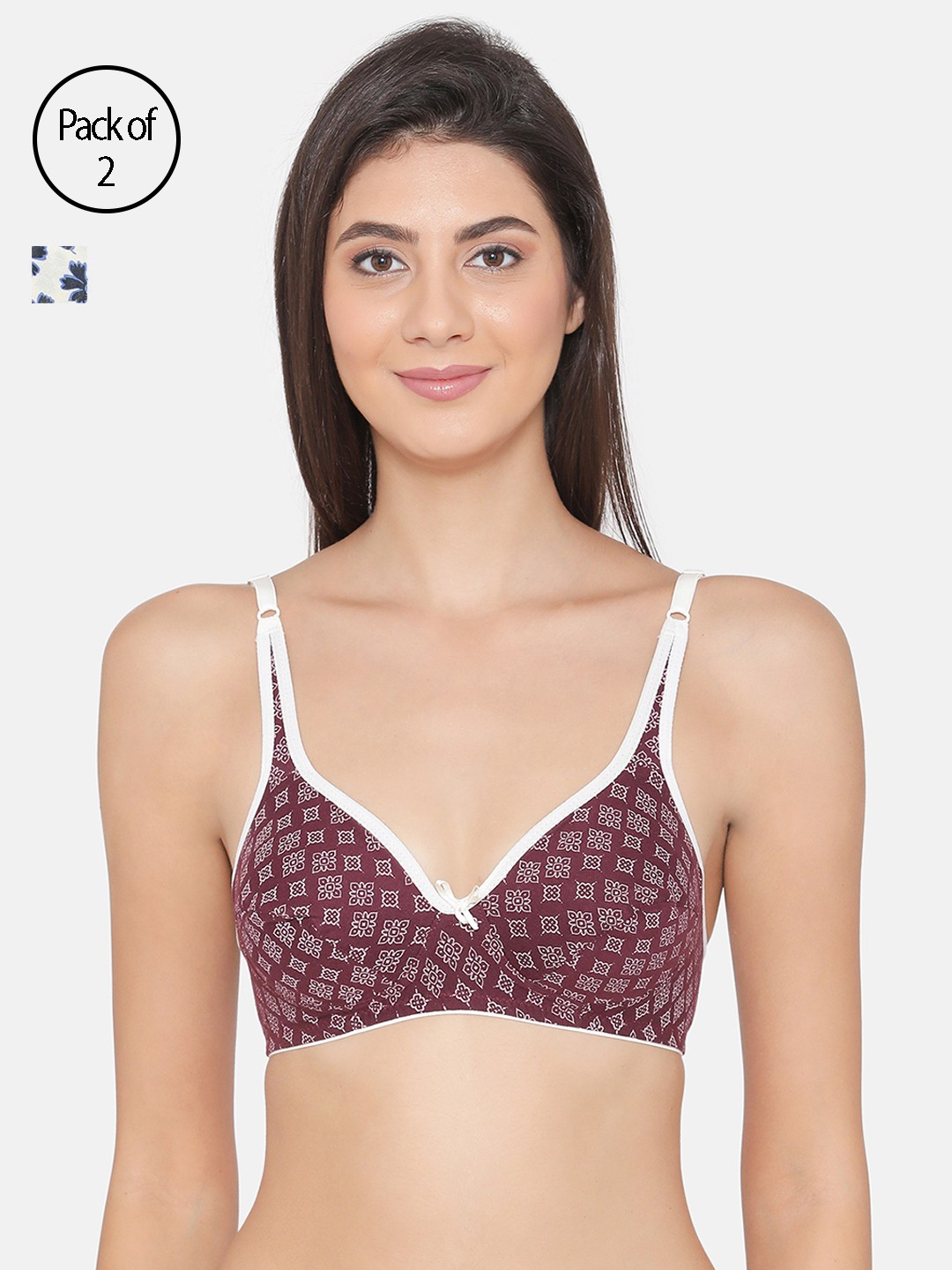 

Clovia Pack Of 2 Bra, Maroon