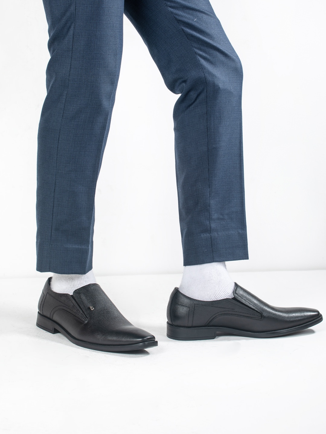 

ID Men Black Leather Formal Derbys