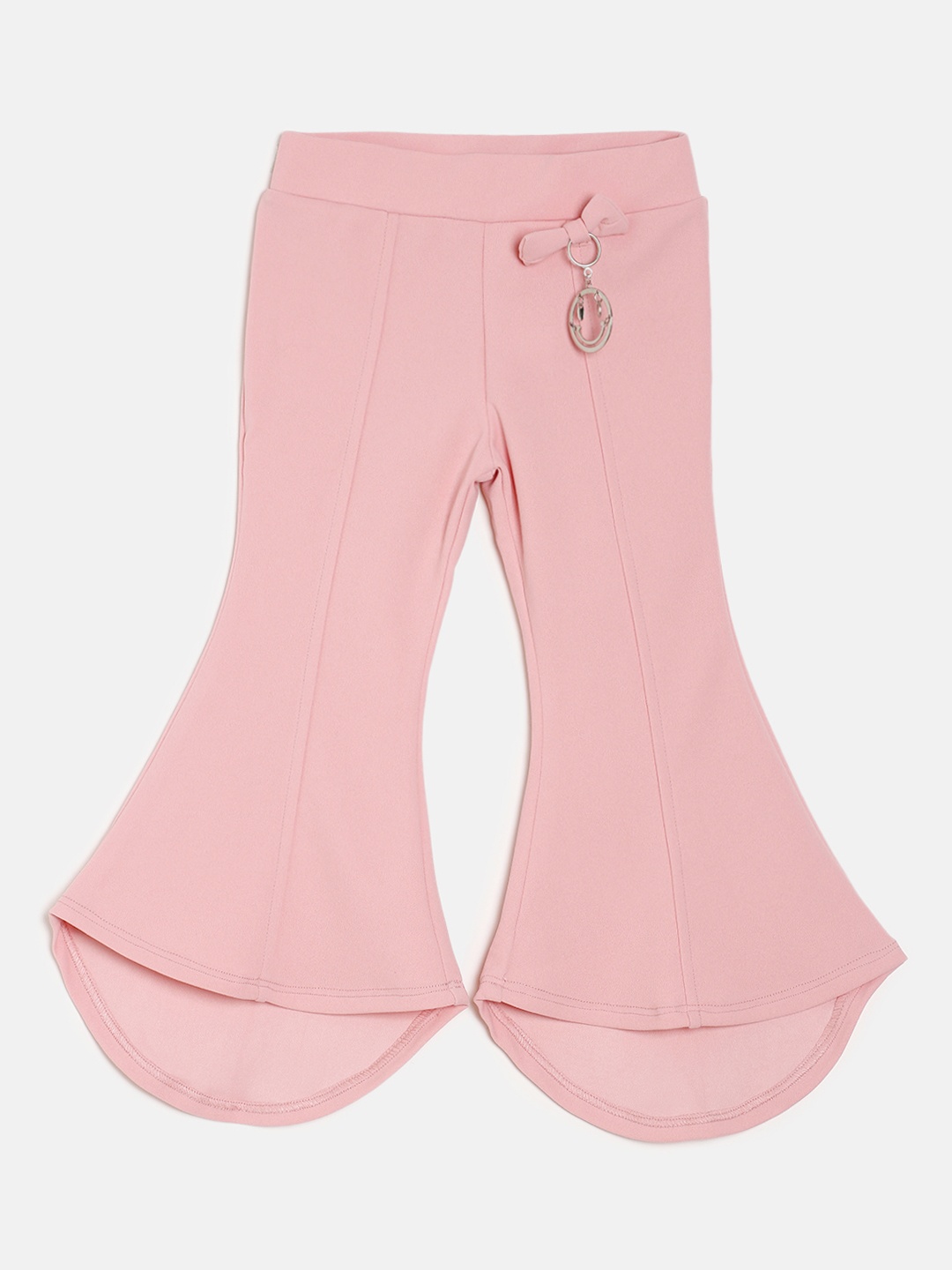 

Peppermint Girls Peach Regular Fit Solid Bootcut Trousers