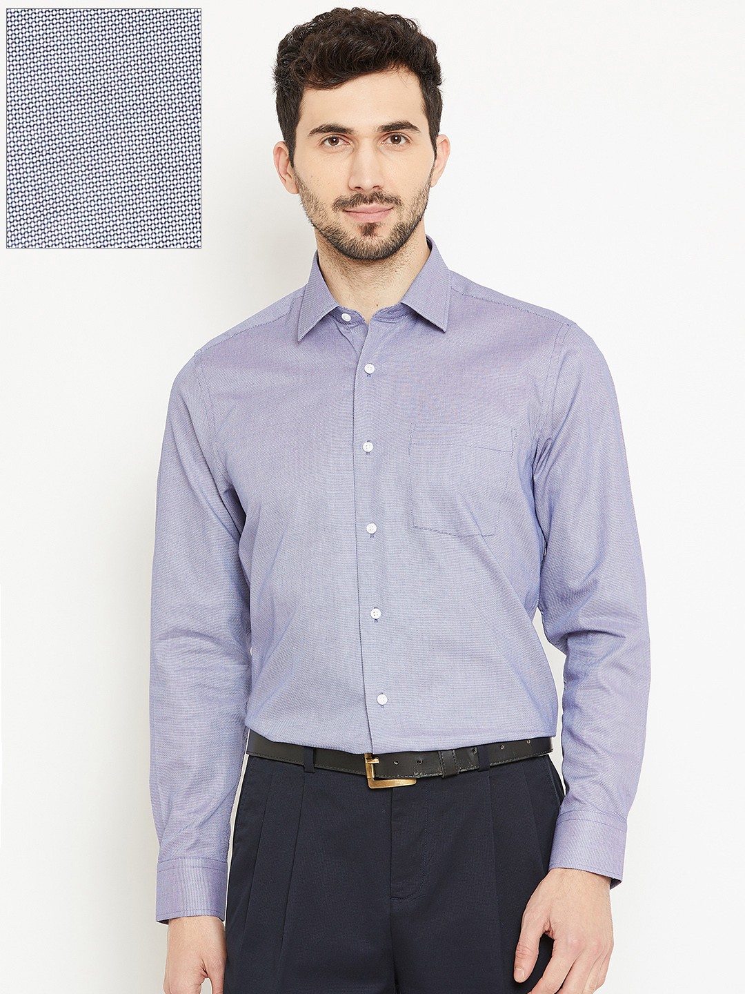 

Blackberrys Men Blue Slim Fit Solid Formal Shirt