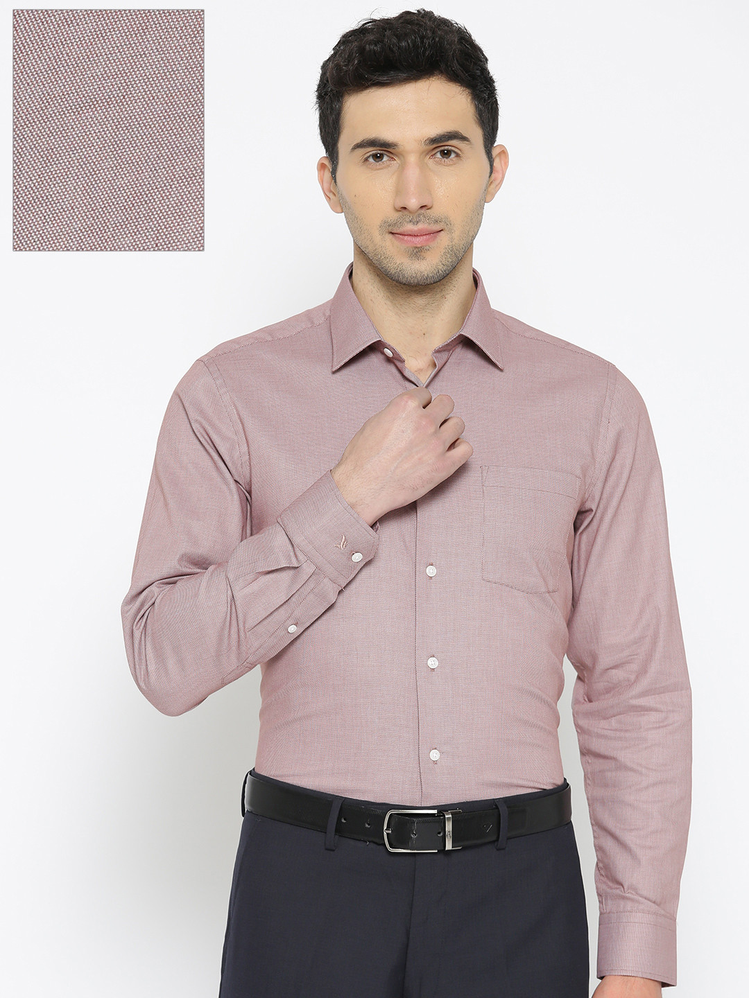 

Blackberrys Men Brown Slim Fit Solid Formal Shirt
