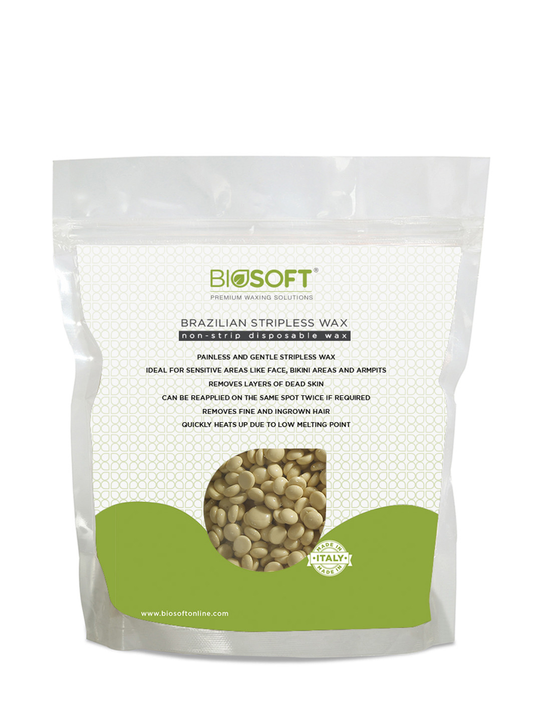 

Biosoft Women Vanilla Stripless Waxes 500 g, Beige