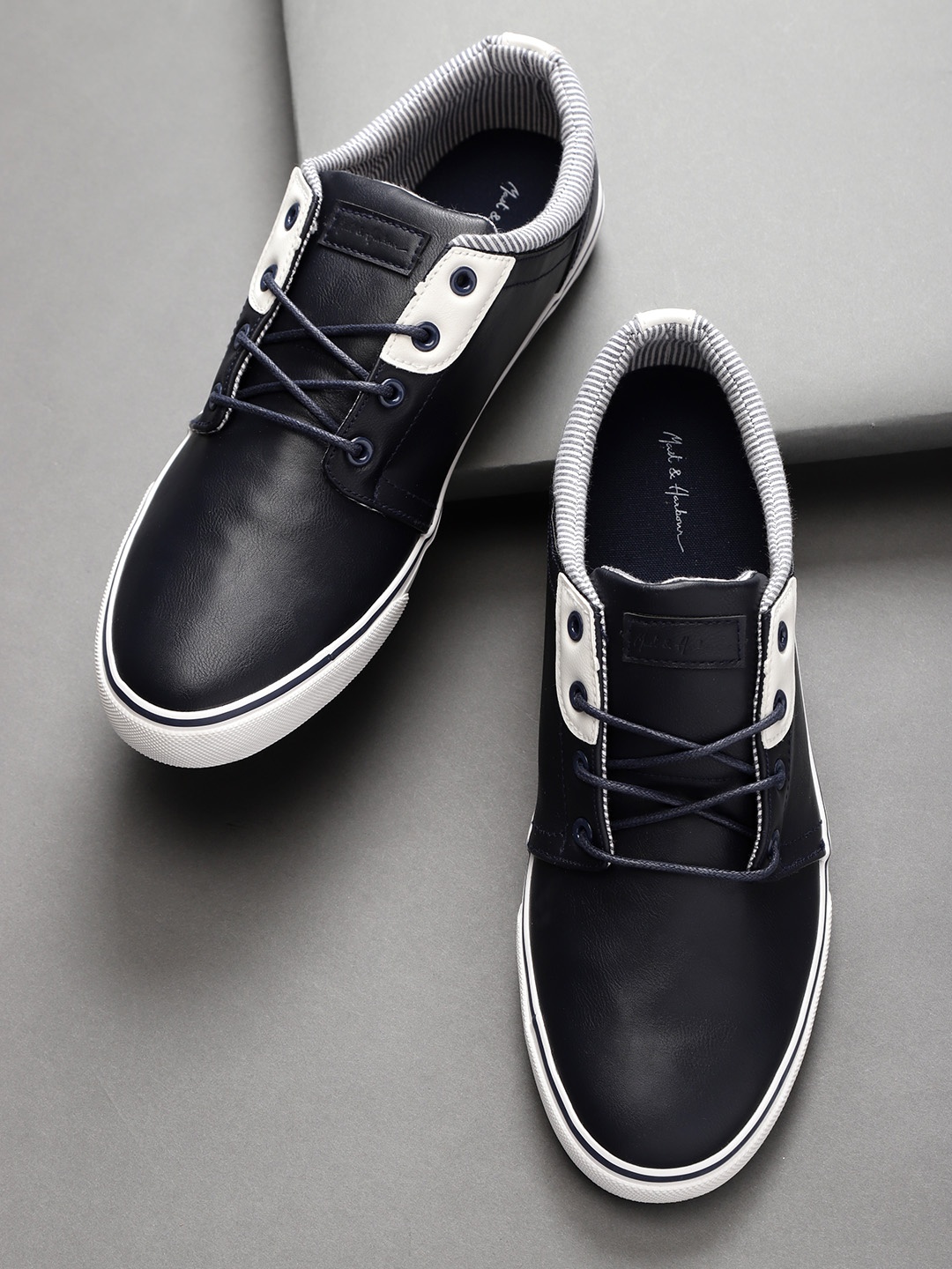 

Mast & Harbour Men Navy Blue Sneakers