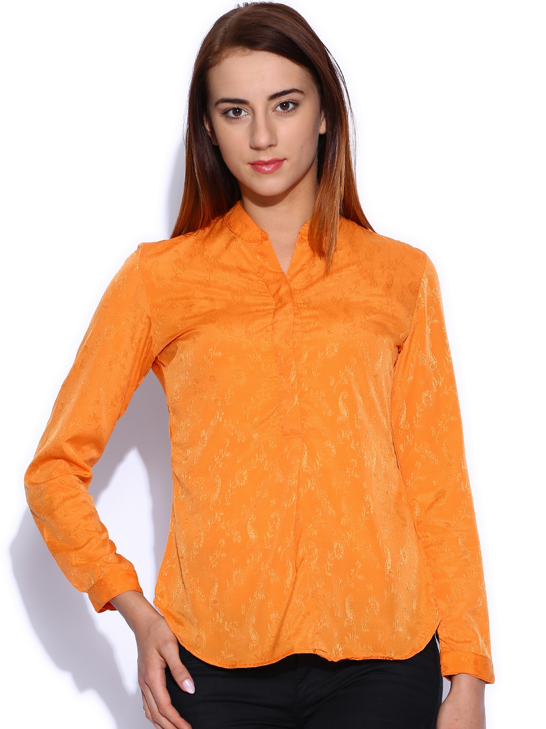 

Tokyo Talkies Orange Patterned Top