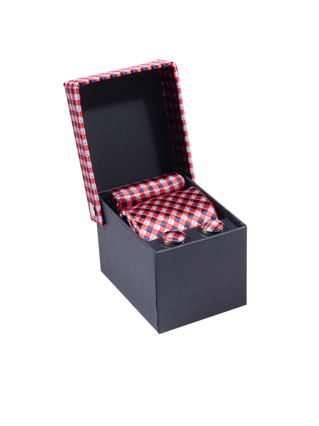 

Tossido Men Orange & Silver-Toned Accessory Gift Set