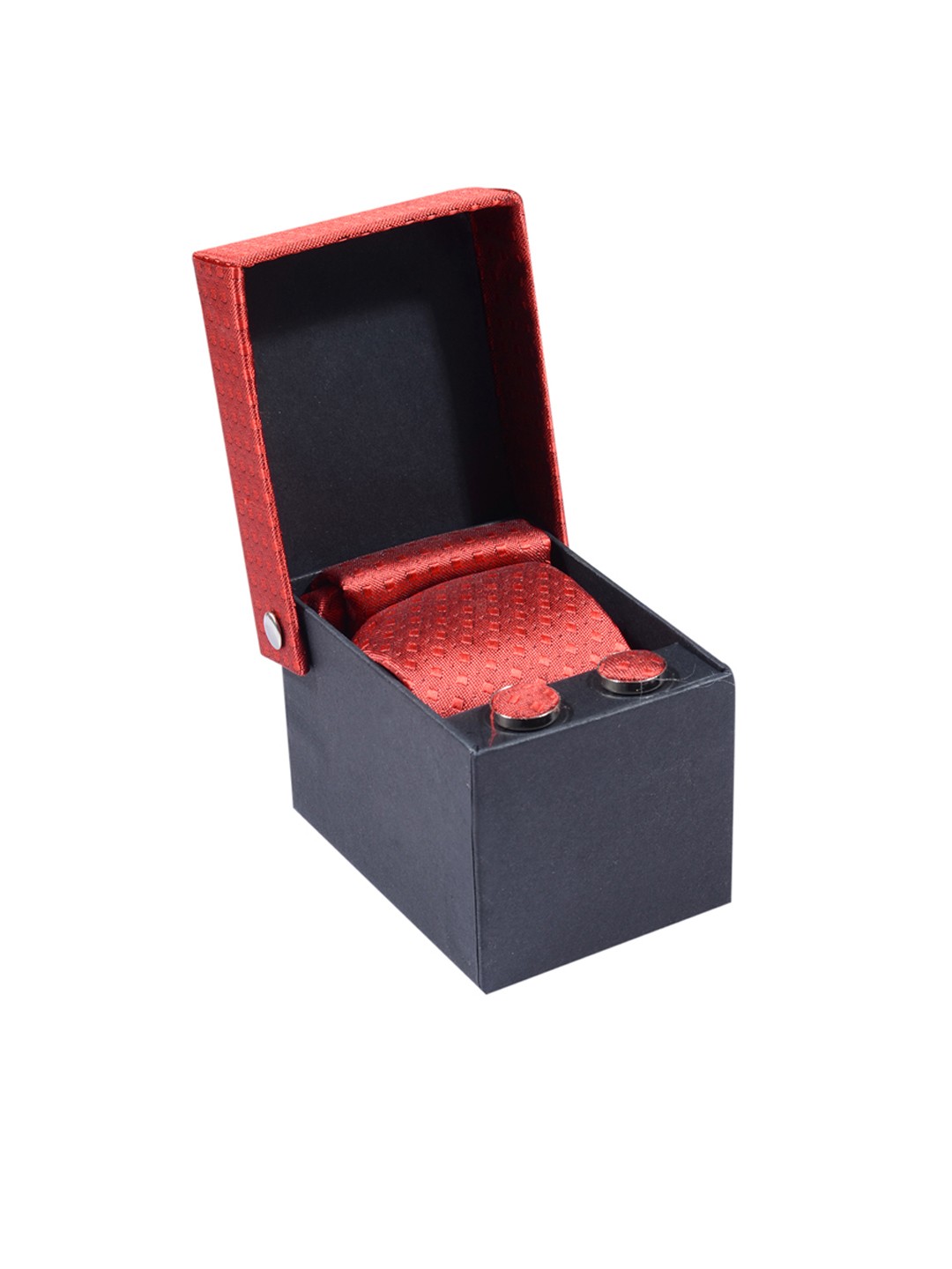 

Tossido Men Red & Silver-Toned Accessory Gift Set