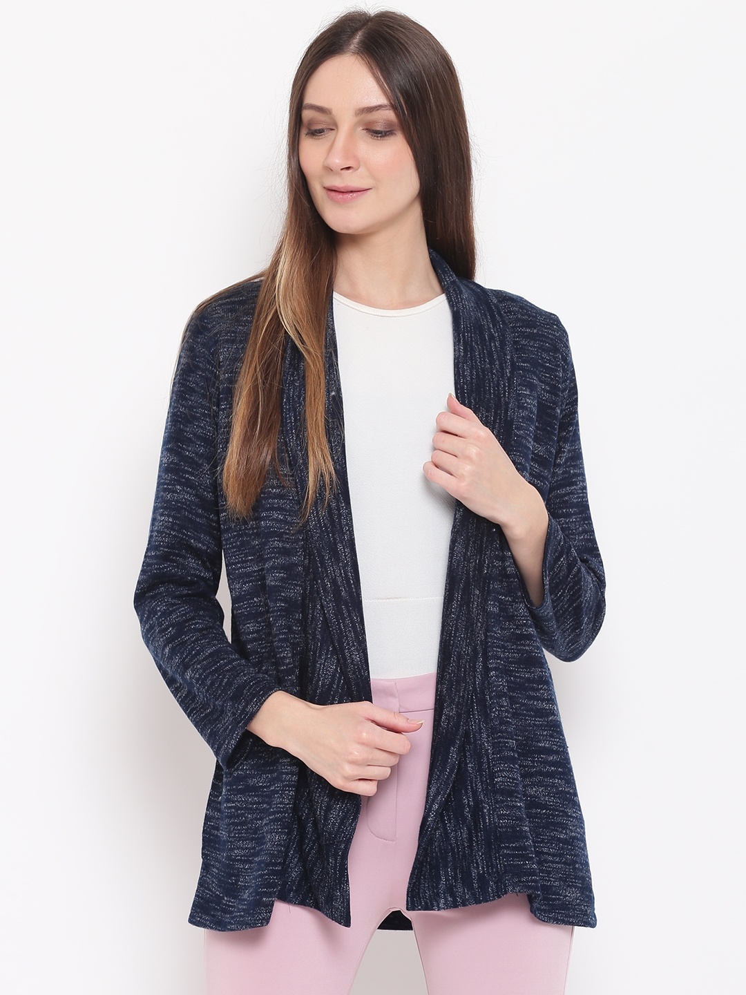 

AURELIA Women Navy Blue Solid Sweater
